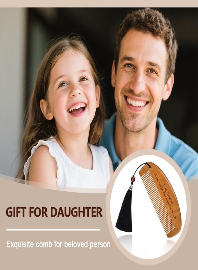 Kefley Unique Engraved Hair Comb Gifts for My Daughter from Mom Dad Daughter Gifts for Birthday Christmas Graduation Thank You for Comb-pleting My Life to My Daughters Hair Combs with Tassel - Image 3